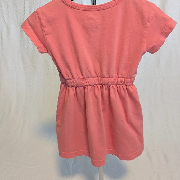 Primary Coral Kids Casual Dress - Picture 2 of 2